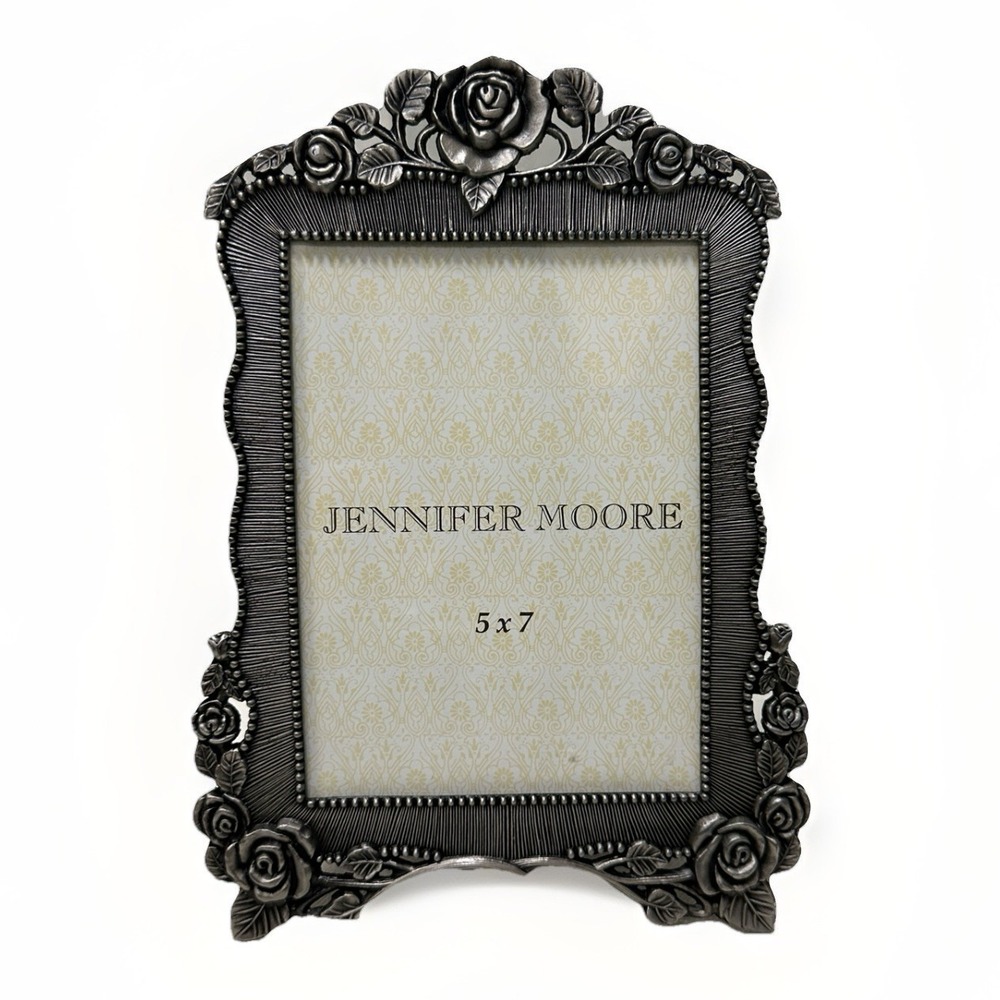 Jennifer Moore Metal 5x7 Frame Victorian Roses Victorian Collection W/ Box‎